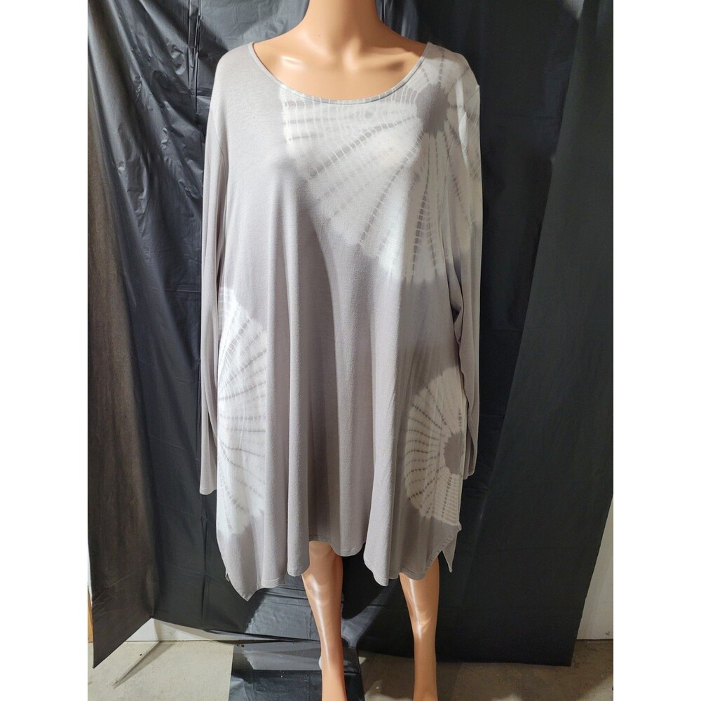 ✨Soft Surroundings Asymmetric Tie Dye Tunic Long Sleeve Boho Weekend Sz 3 NWT